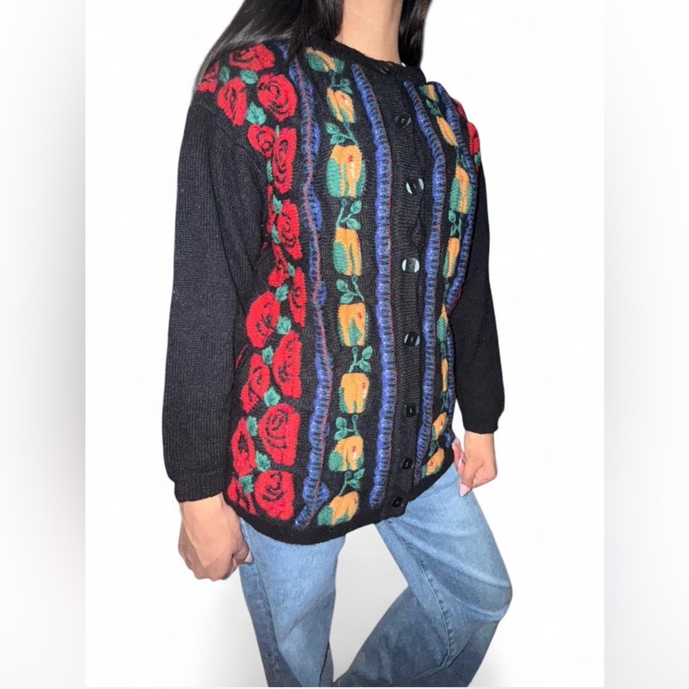 Tulchan Vintage pullover Cardigan Sweater.